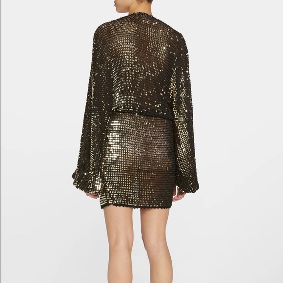 ❌SOLD❌ retrofete Lucia Dress in Black & Gold XS/S - Picture 5 of 13